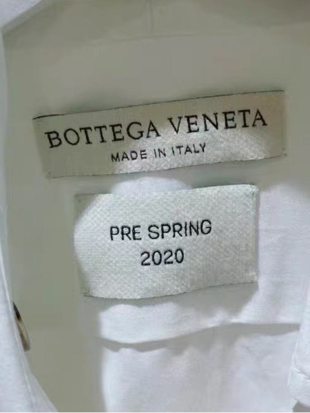 🚩steal Bottega Veneta White Cotton Utility Jacket with Detachable Waist Strap - Picture 4 of 7